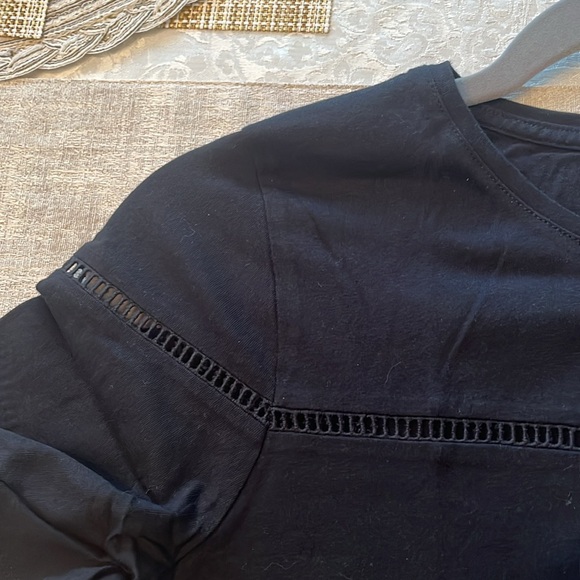 NWT J. Crew Black Cotton T-Shirt Embellished Nd simple yet beautiful! - Picture 7 of 7